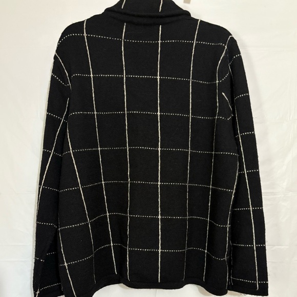 Karen Scott II- Black and White Grid Women’s Jacket SZ 1X - Picture 2 of 5